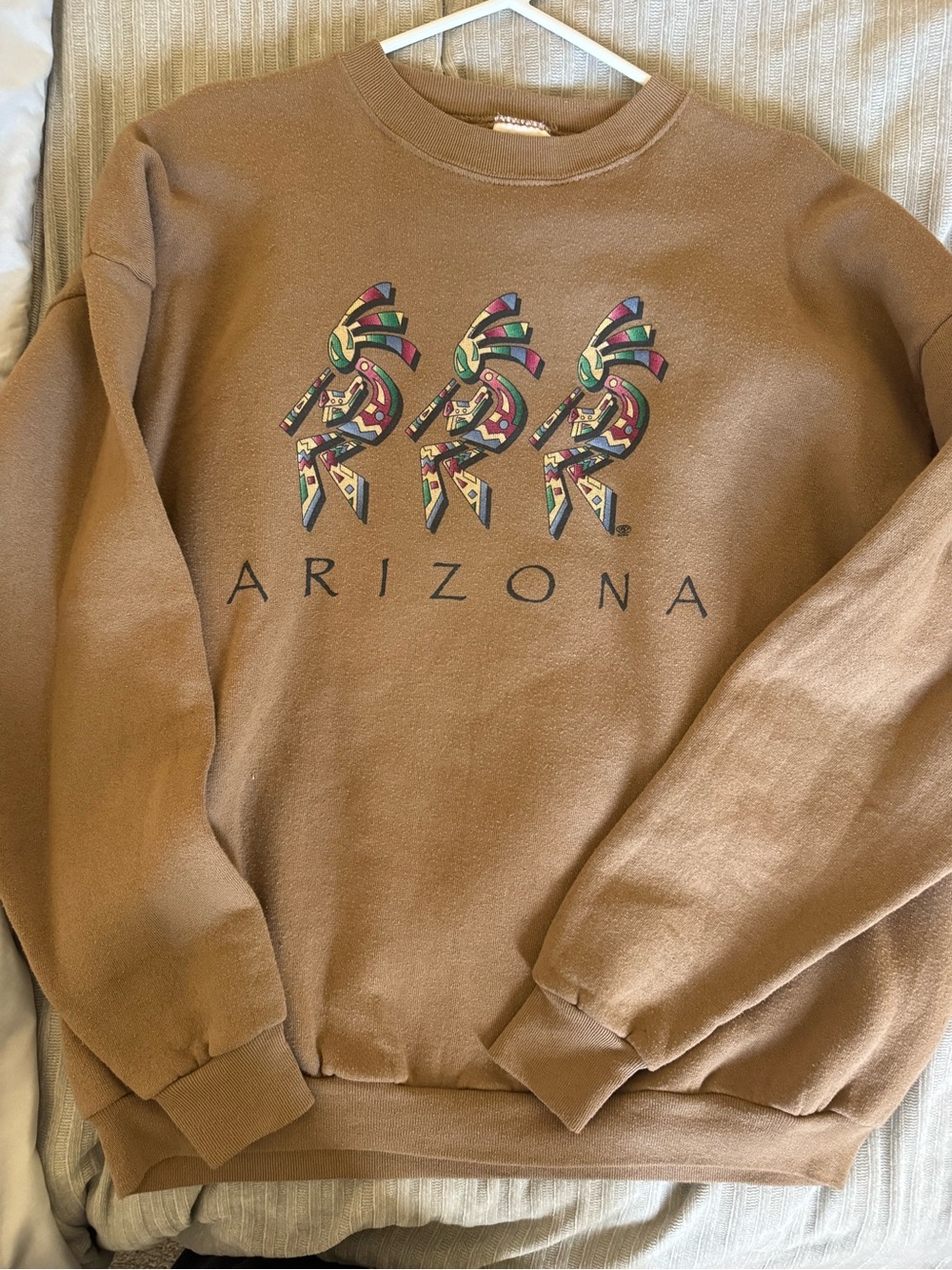 Vintage Arizona Brown Graphic Crewneck Sweatshirt